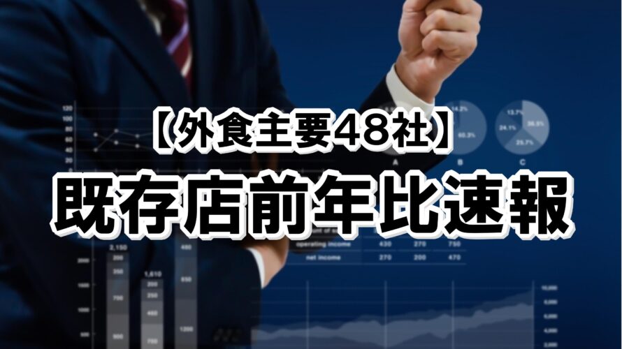 【2023年1月度】既存店前年比速報【外食主要48社】